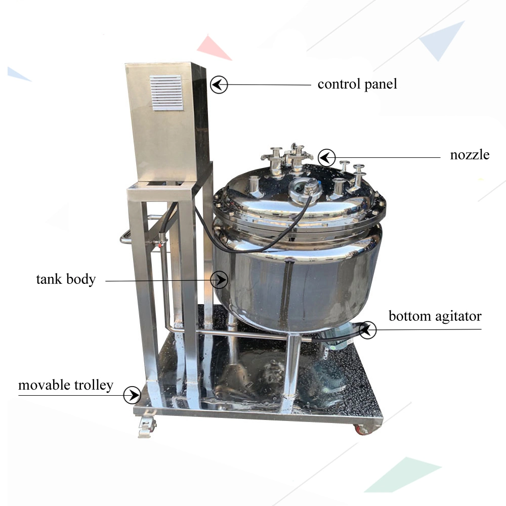 Joston 200L Vertical Paint Essential Oil Bottom Magnetic Mixing Tank